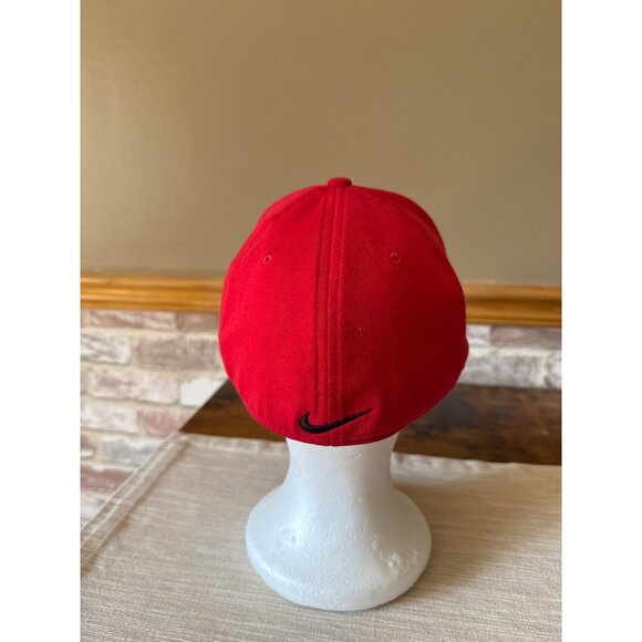 Nike Red & Black Swoosh Elastic One Size Hat Golf Classic 99 - Picture 4 of 16